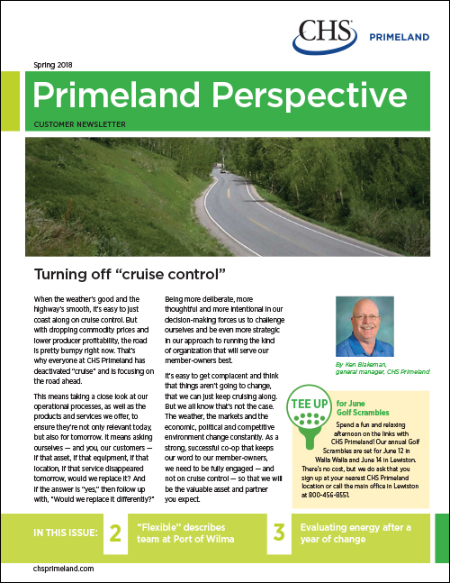 CHS Primeland Perspective Newsletter - Spring 2018