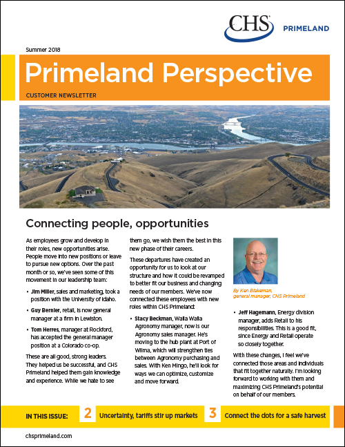 CHS Primeland Perspective Newsletter - Summer 2018