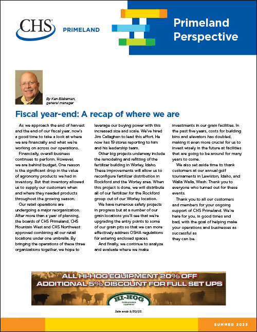 CHS Primeland Perspective Newsletter - Summer 2023