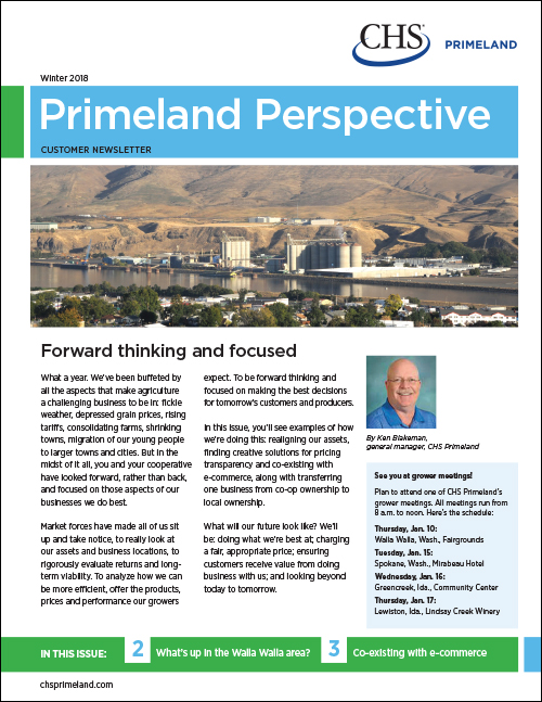 CHS Primeland Perspective Newsletter - Winter 2018