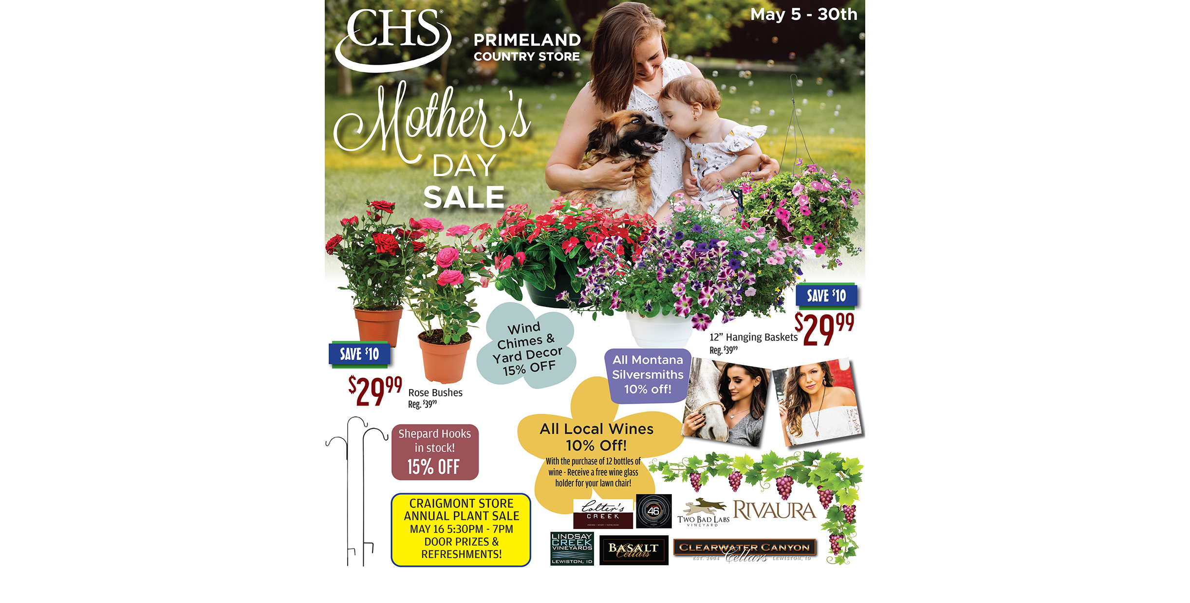 May 2024 spring specials flyer page 1